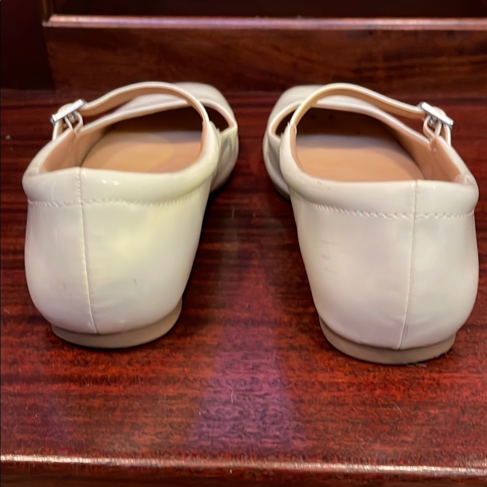 White Mary Jane Flats - Picture 3 of 4